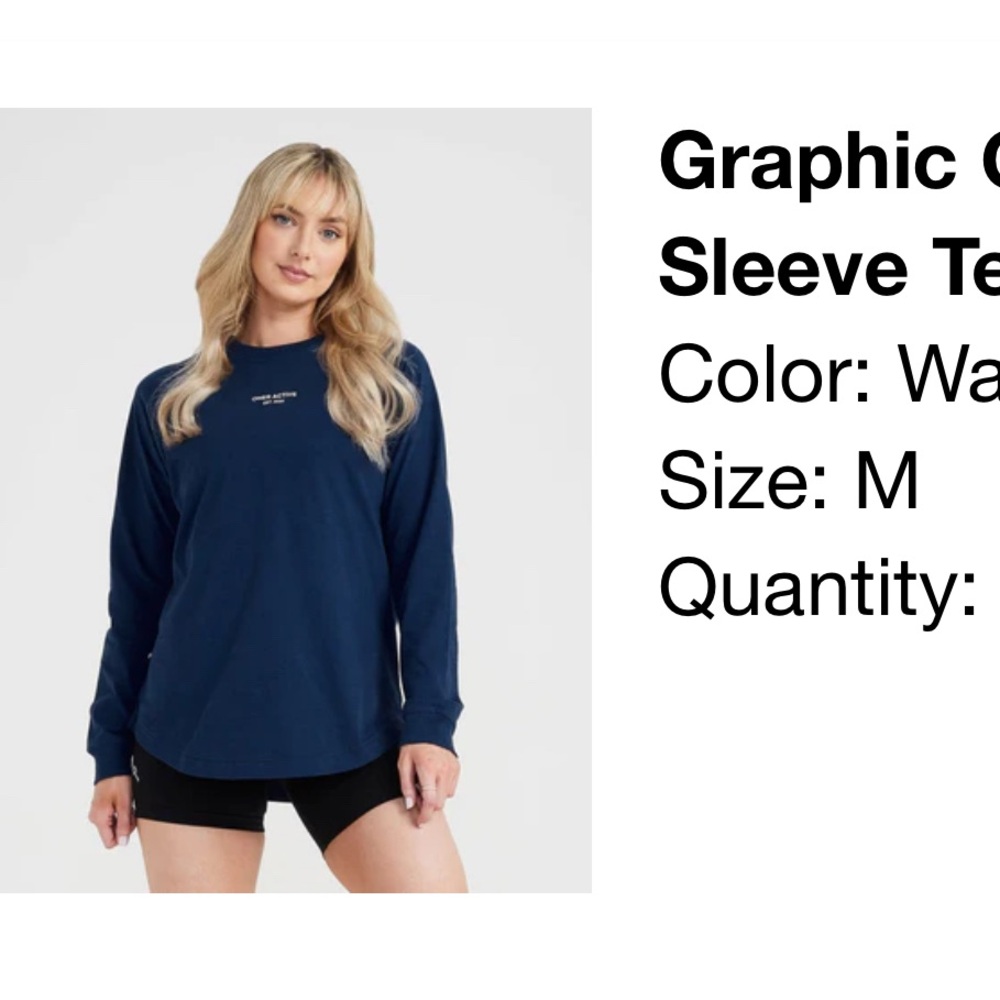 Oner Active graphic oversized long sleeve tee